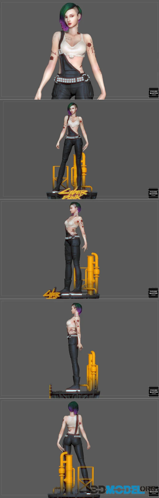 Judy Alvarez Statue Cyberpunk 2077 Game Character Girl – Printable