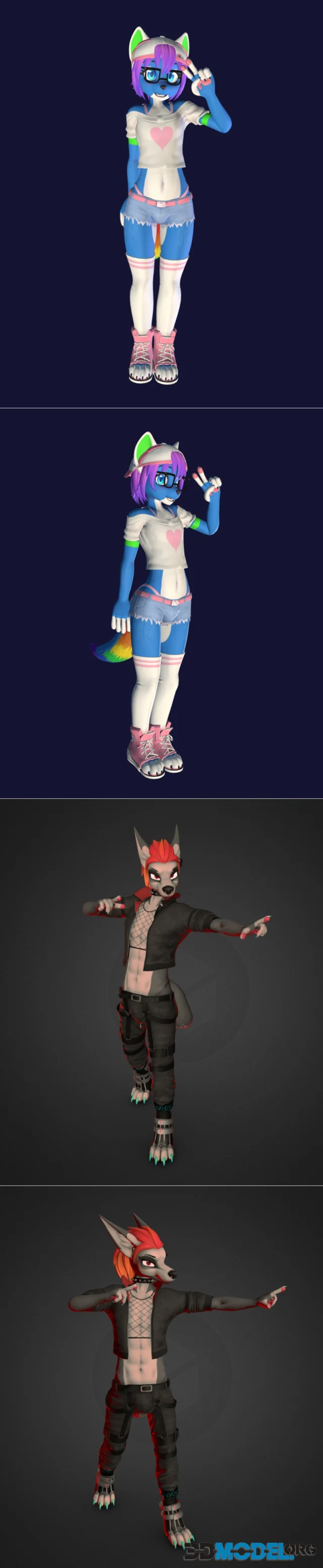 Icarus VRChat and Ryla (fursona) – Printable