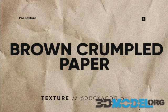 20 Brown Crumpled Paper Texture
