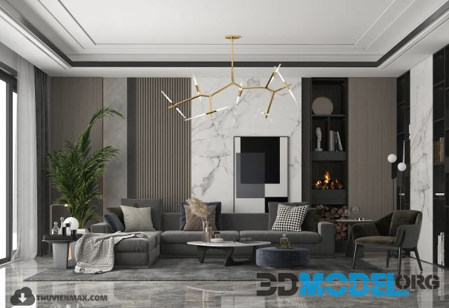 3D Interior Scene Livingroom 278 By Huy HieuLe