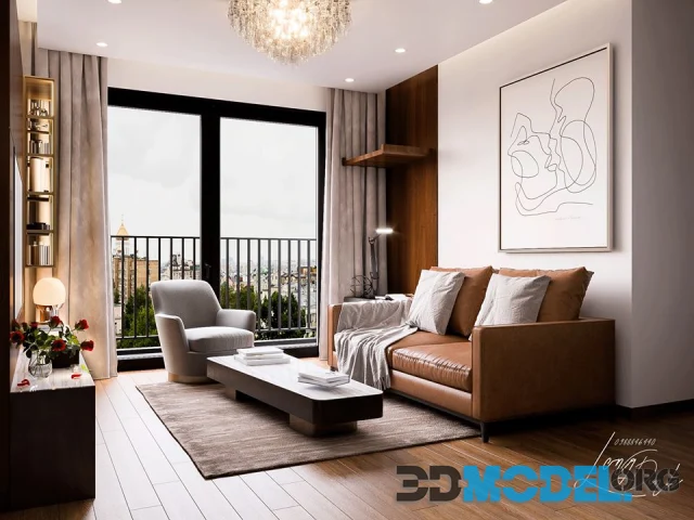 3D Interior Scenes Livingroom 296-3 By Long Dinh