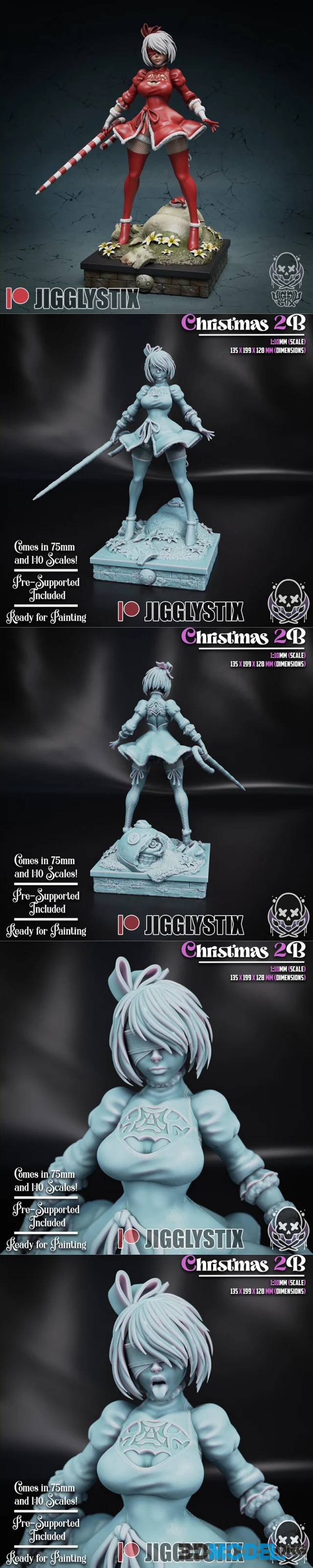 Nier Automata 2B - Christmas Edition – Printable