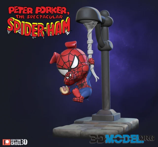 SpiderHam Chibi from Spiderman – Printable