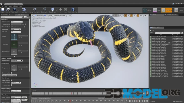 Animated Mangrove Snake