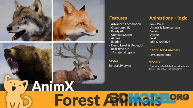 AnimX: Forest Animals