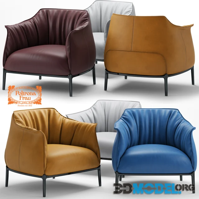 Armchair poltrona frau archibald Hi-Poly