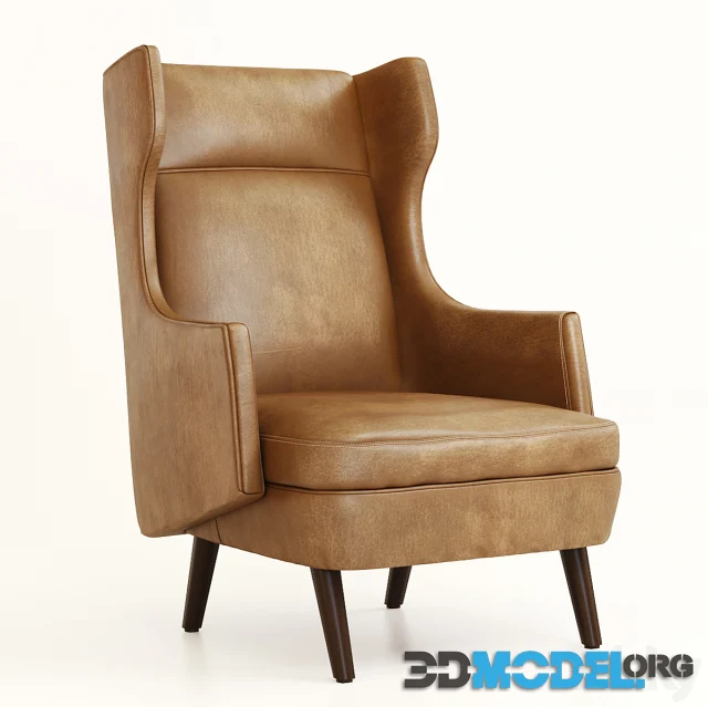 Arteriors Budelli Wing chair (leather)