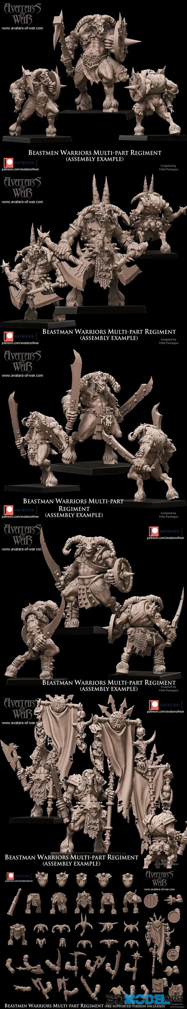 Avatar of War – Beastman Warriors – april 2022 (3D-Printing)