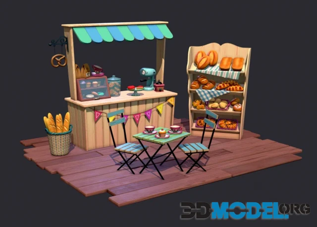 Bakery Stall (PBR)