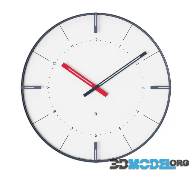 Clip Wall Clock by Lemnos