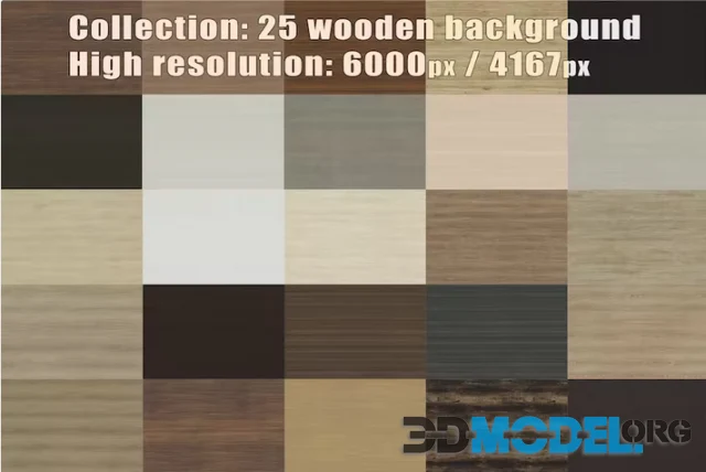 Collection - 25 wooden - background