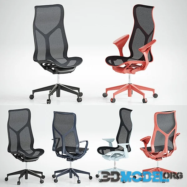 Cosm Chairs High Back Hi-Poly