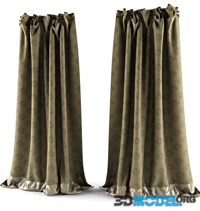 Curtain in two-tone fabric