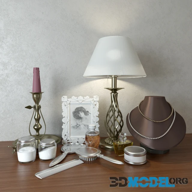Decor set classic for dressing table