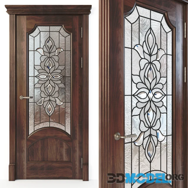 Door with stained glass 05 (classic style)