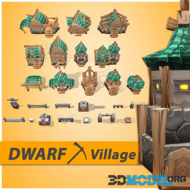 Dwarf RTS Fantasy Buildings