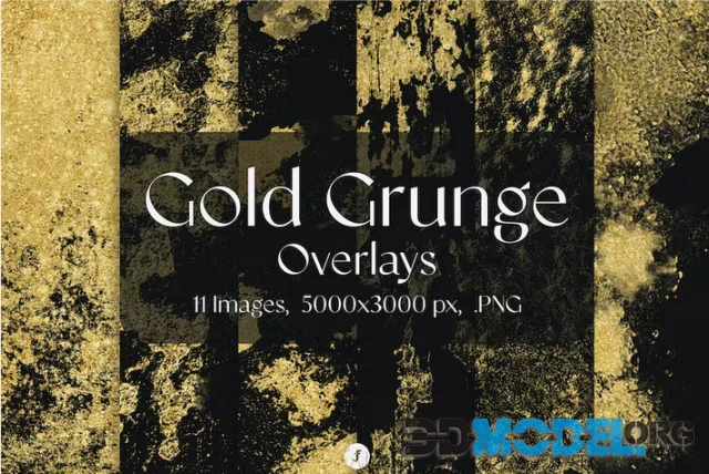 Gold Grunge Overlays