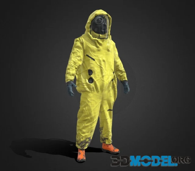 3d Model Hazmat Nbc Suit 1 Pbr