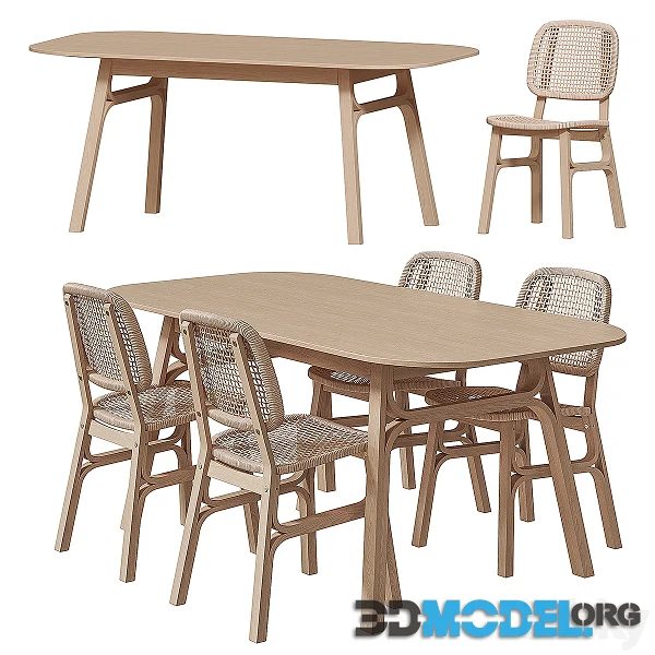 IKEA VOXLOV Dining Table and Chair furniture set