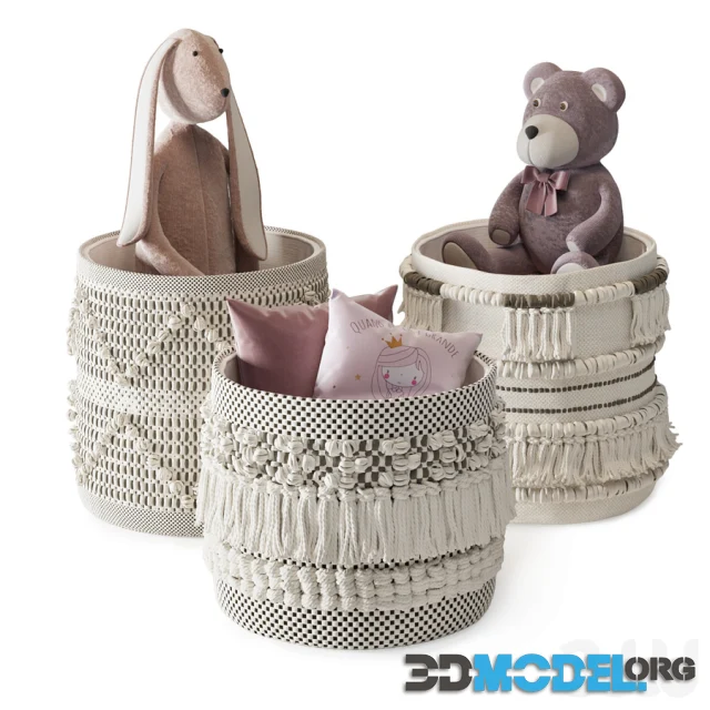 Kids Room Decor 02 (baskets and toys)