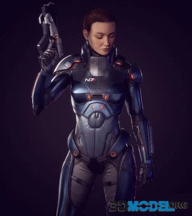 3D Model – N7 Soldier Mass Effect Fan Art (PBR)