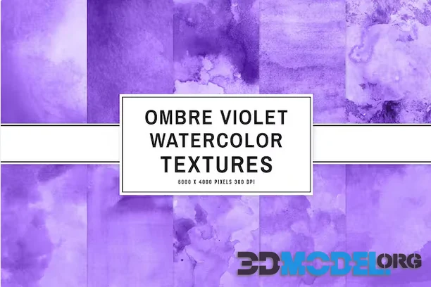Ombre Violet Watercolor Textures