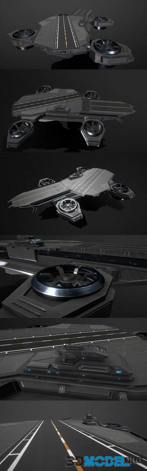 Scifi Flying Aircraft Carrier (PBR)