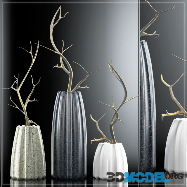 Set with modern vases