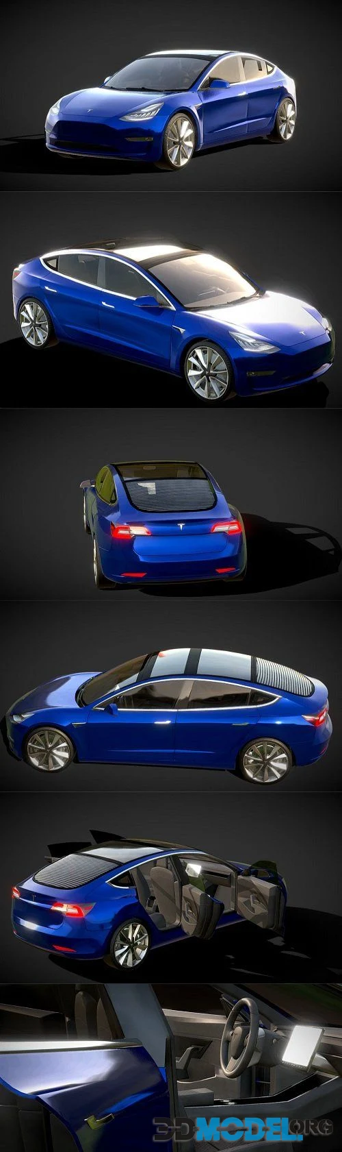 Tesla Model 3 (PBR)