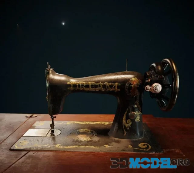 Vintage Treadle Sewing Machine (PBR)