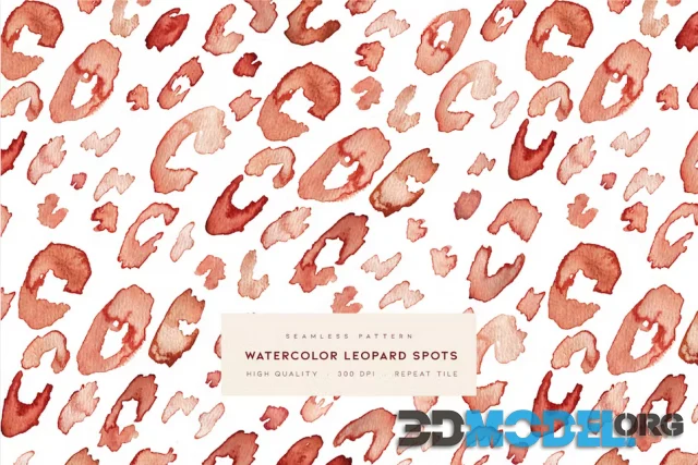 Watercolor Leopard Spots