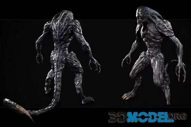 Xenomorph Inspired Alien Creature (PBR)