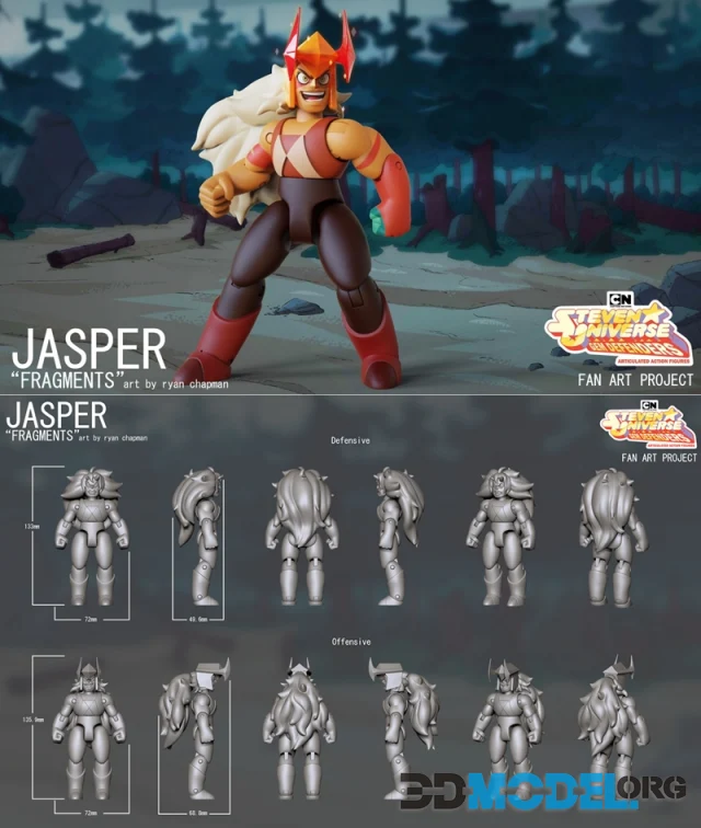 Gem Defenders - Jasper Action Figure – Printable