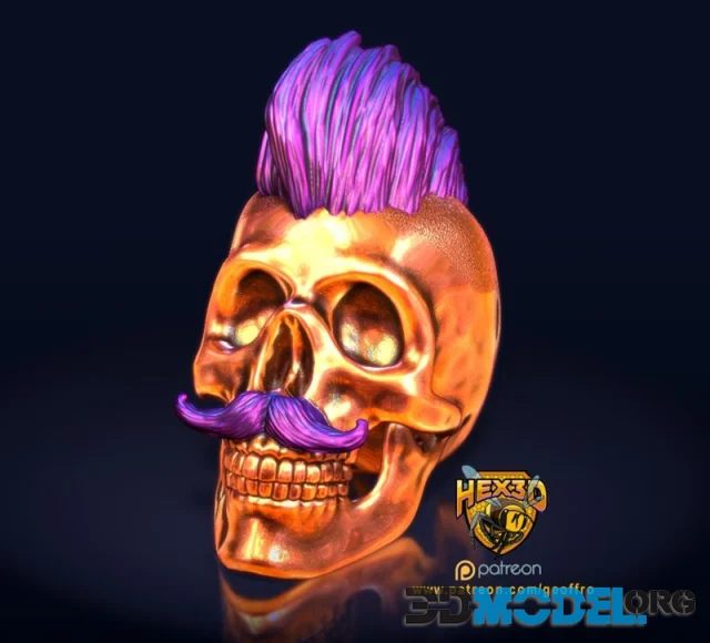 Hex3D - Hipster Skull – Printable
