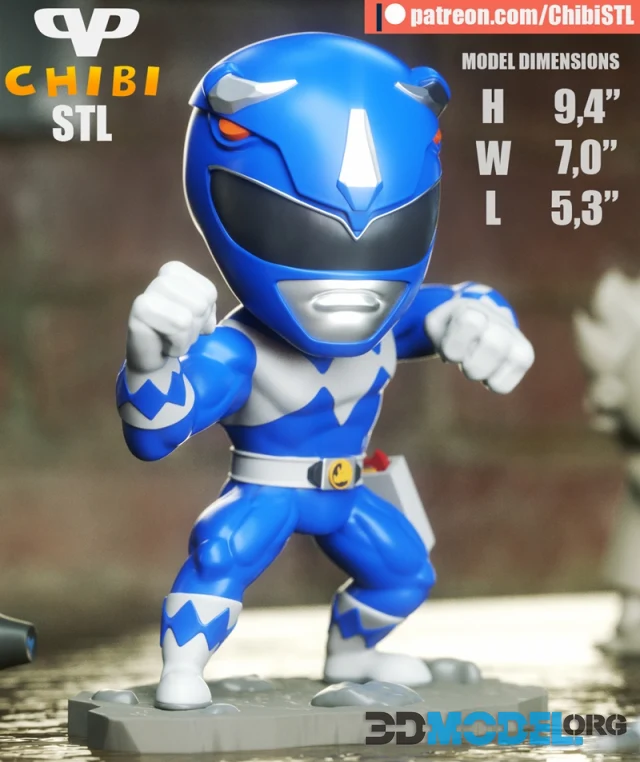 Blue Ranger Chibi – Printable