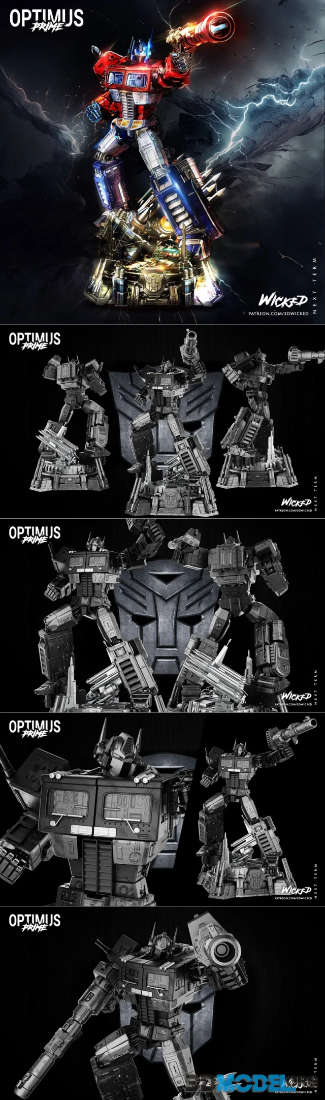 WICKED - Optimus Prime Statue – Printable