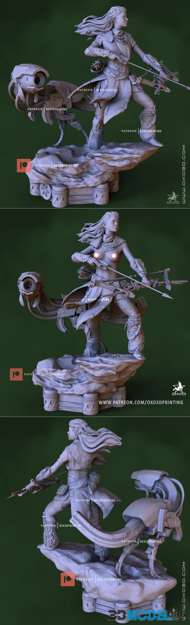 3D Model – OXO3D - Aloy From Horizon Zero Dawn – Printable