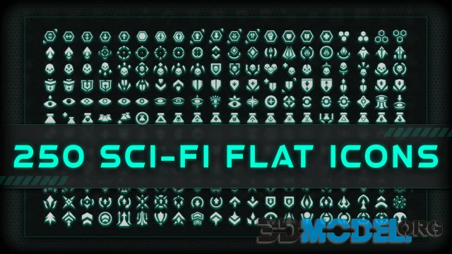 250 Sci-fi Flat Icons