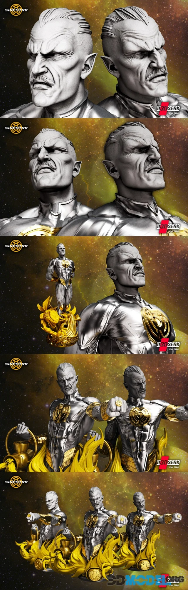 B3DSERK Siniestro Statue and Bust – Printable