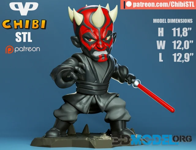 3DXM - Darth Maul Chibi – Printable