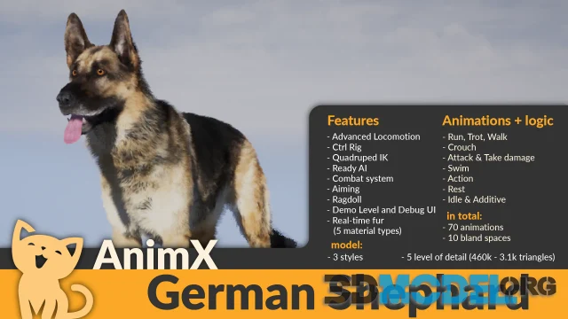 AnimX: German Shepherd