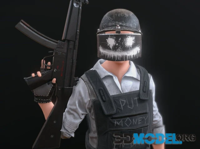 Bank Robber With Riot Helmet (PBR)