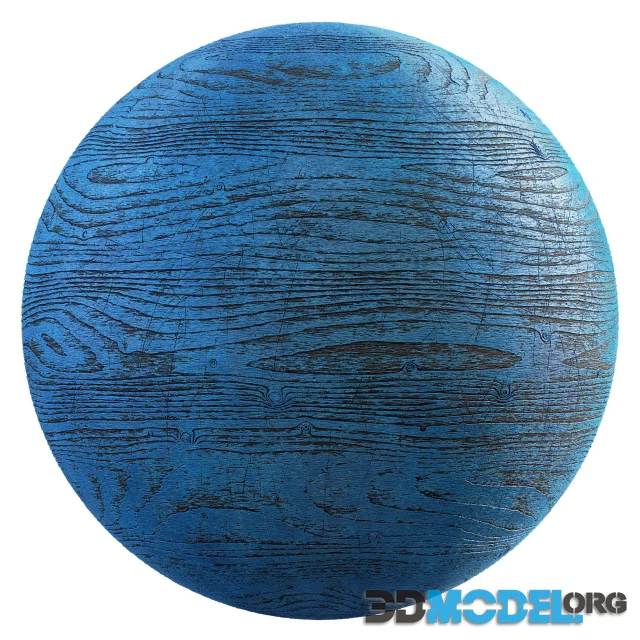 Blue painted wood 33 54 4K