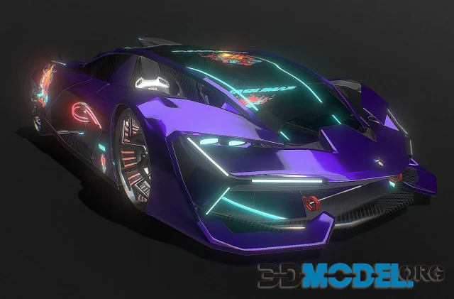 Cyberpunk Lamborghini Terzo (PBR)