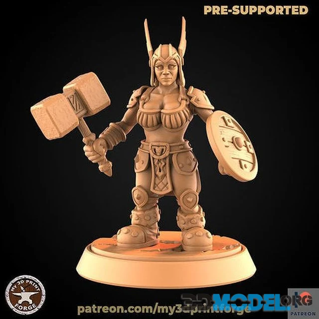 Dwarf Female Footman (Printable)