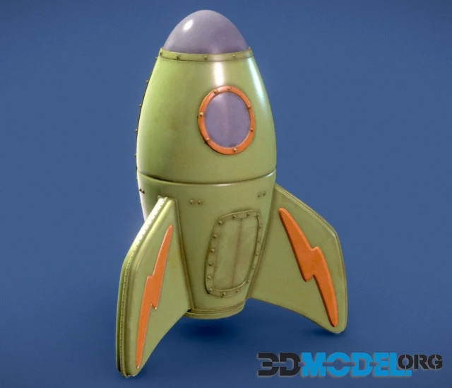 3D Model – Fantasy Rocket Ship (PBR)