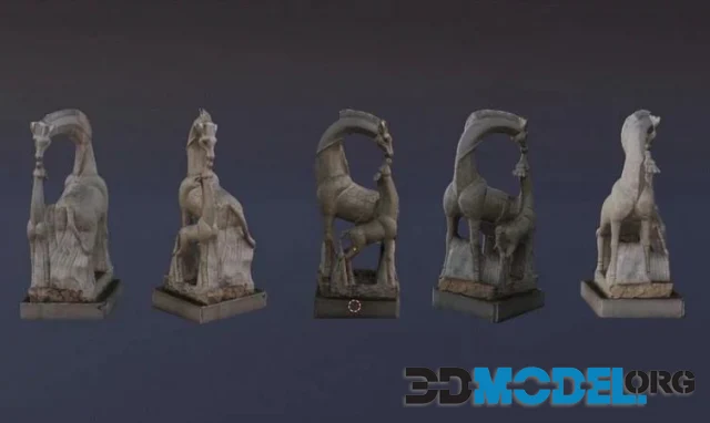 Giraffes Statue Photogrammetry (PBR)