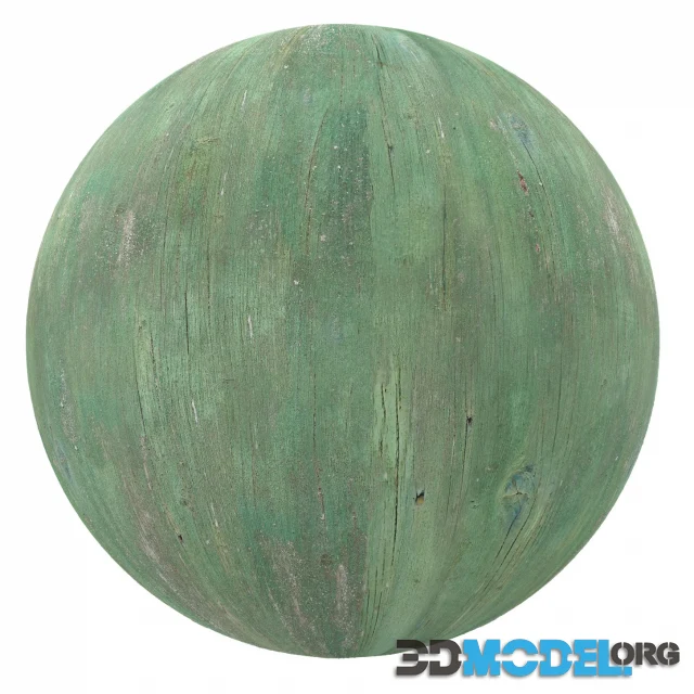 Green painted wood 2