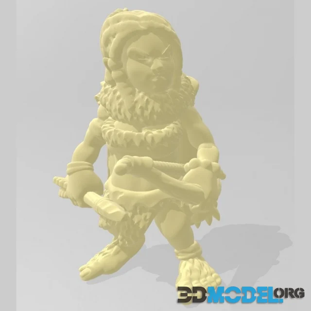Halfling Feral Girl With Bow (3D-printing)