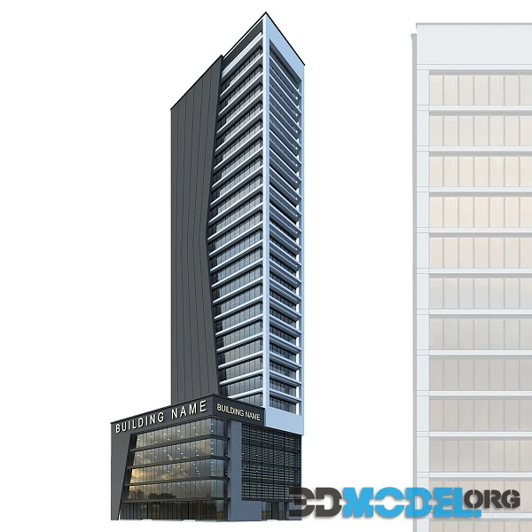 High Rise Office Building No 2 Hi-Poly